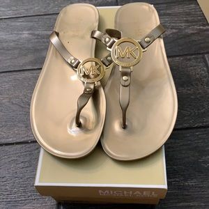 Michael Kors gold sandals size 9